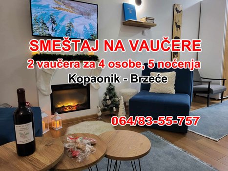 Najjeftiniji smeštaj na vaučere - Smeštaj Nina Kopaonik - 3 vaučera - 5 noćenja - 4 osobe